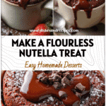 A rich Chocolate Nutella Mug Cake Flourless served in a cozy mug, a quick Nutella Mug Cake No Flour dessert perfect for last minute cake ideas.